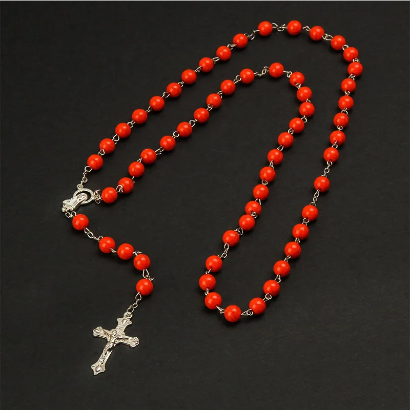 Четки из хрустального жемчуга 8 мм католический пятилетний молитвенный крест-это