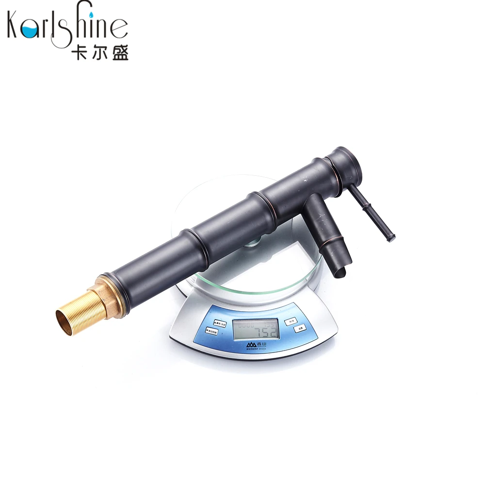 Free Shipping Wholesale And Retail New Deck Mounted Bamboo Shape Basin Sink Faucet oil rubbed bronze Black Bathroom Mixer | Обустройство