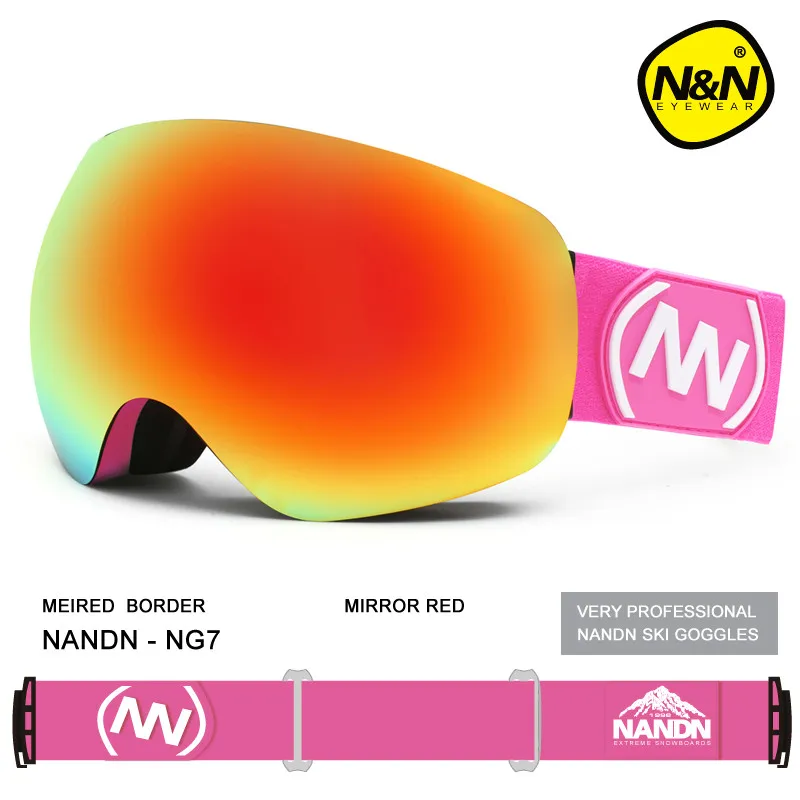 Зимние мужские лыжные очки двухслойные УФ 400 анти туман большая Лыжная маска для