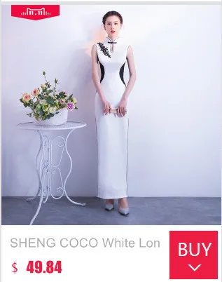 SHENG COCO фарфоровые китайские платья Длинные Синий Белый Дракон узор Cheongsam Азиатский стиль традиционные винтажные атласные вечерние Qi
