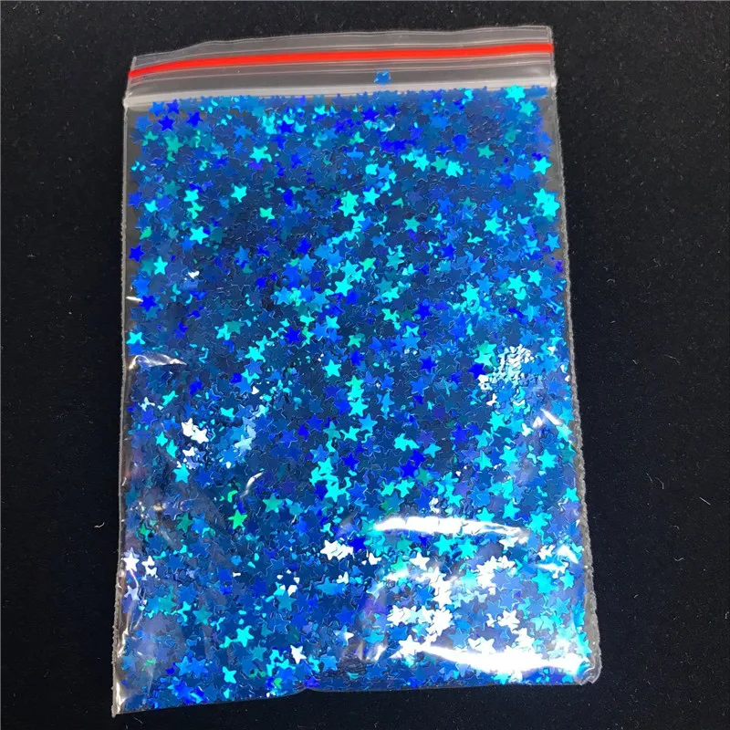 laser deep blue star 20 г 3 мм звездное Сердце Конфетти из фольги шестиугольник разбрызгивает День рождения Свадебные украшения прозрачный пузырь шар наполнитель Блестящие Блестки - Цвет: laser deep blue star