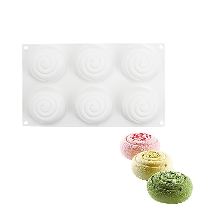 Силиконовая форма для выпечки тортов с 6 отверстиями муссов и десертов