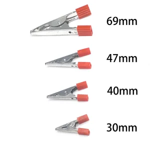 Зажим-крокодил металлический, 10 шт.лот, 30-70 мм