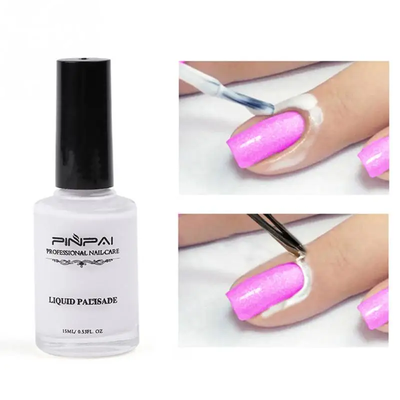 15ml White 2 Цвета Маникюр водостойкая Стик Польский клей анти-переполнения Клей для ногтей гель Лаки праймер для ногтей пальцев Защитная пленка для кутикулы - Цвет: 15ml White