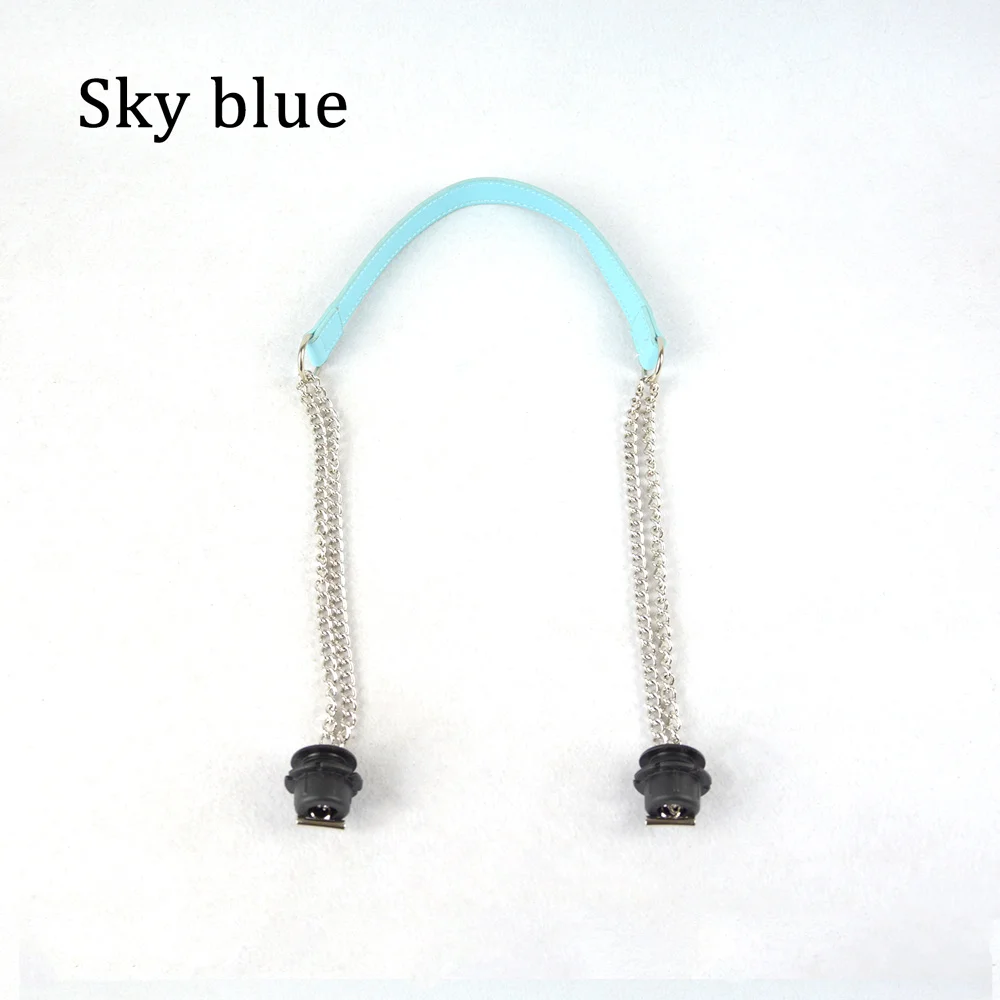 Sky Blue Tanqu 1 шт. Obag Серебряная длинная двойная цепь OT T OBag ручки для Obag EVA O сумка женская сумка на плечо - Цвет: Sky Blue