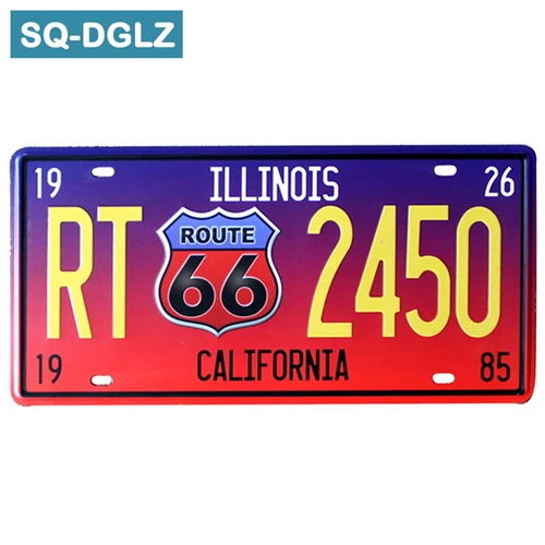 [SQ-DGLZ] Горячая Техасский Route 66 номерной знак бар украшение стены оловянный знак винтажный металлический знак домашний декор живопись таблички плакат - Цвет: 0003