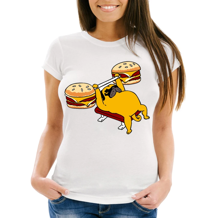 Новинка лета женская футболка с двойным чизебургером корейский стиль топы Милая