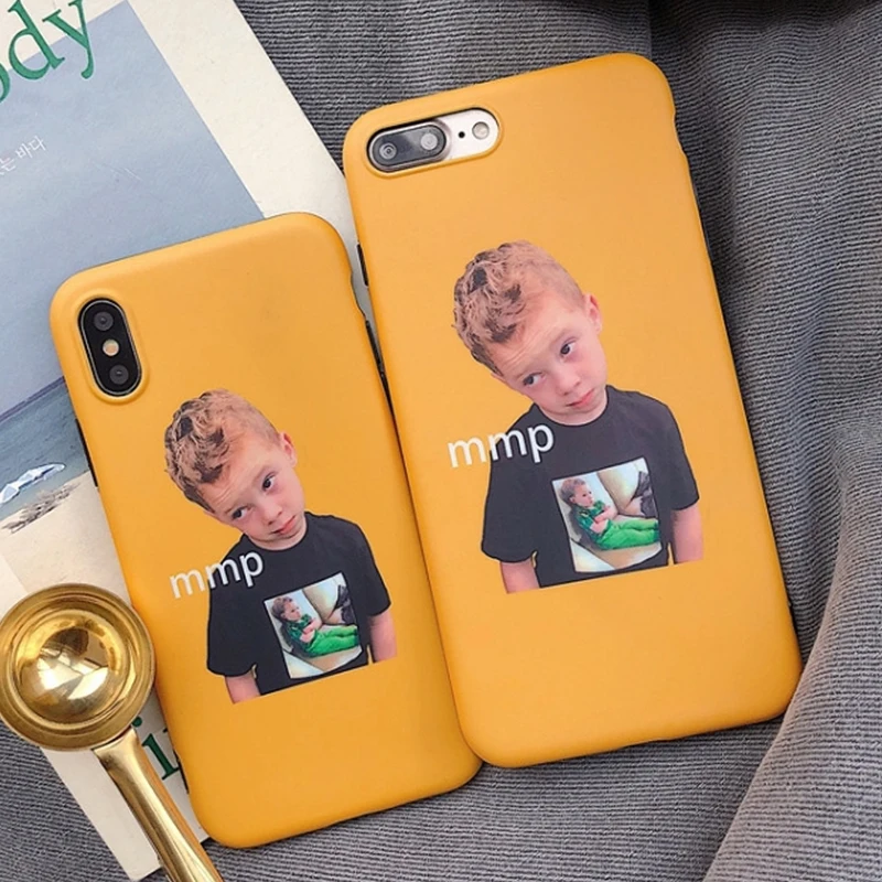 Отсутствие Забавный мальчик телефон чехлы для iphone 7 модные мягкие IMD письма чехол