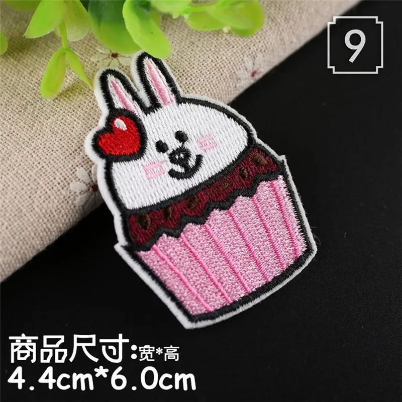 10 шт. Симпатичные Мультяшные нашивки одежда вышивка утюгом аппликация торт