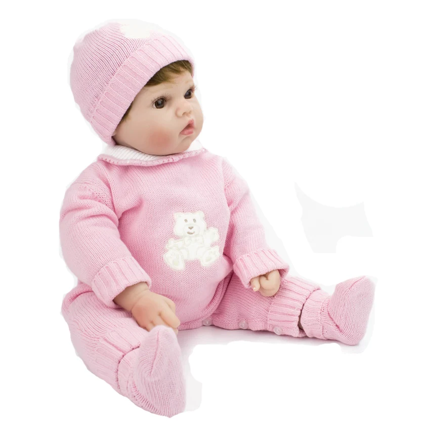 NPKDOLL 50 см 2" кукла реборн мягкие Силиконовые Куклы Reborn Baby Ручной куклы для девочек Новорожденных Девочка Подарок На День Рождения Для Ребенка