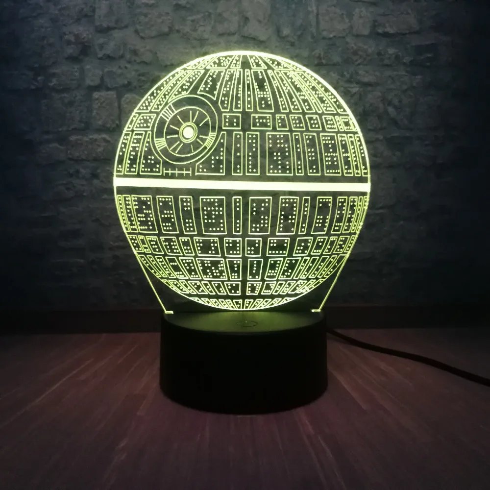 Звездные войны Звезда смерти DS-1 платформа конечное оружие 3D LED многоцветная