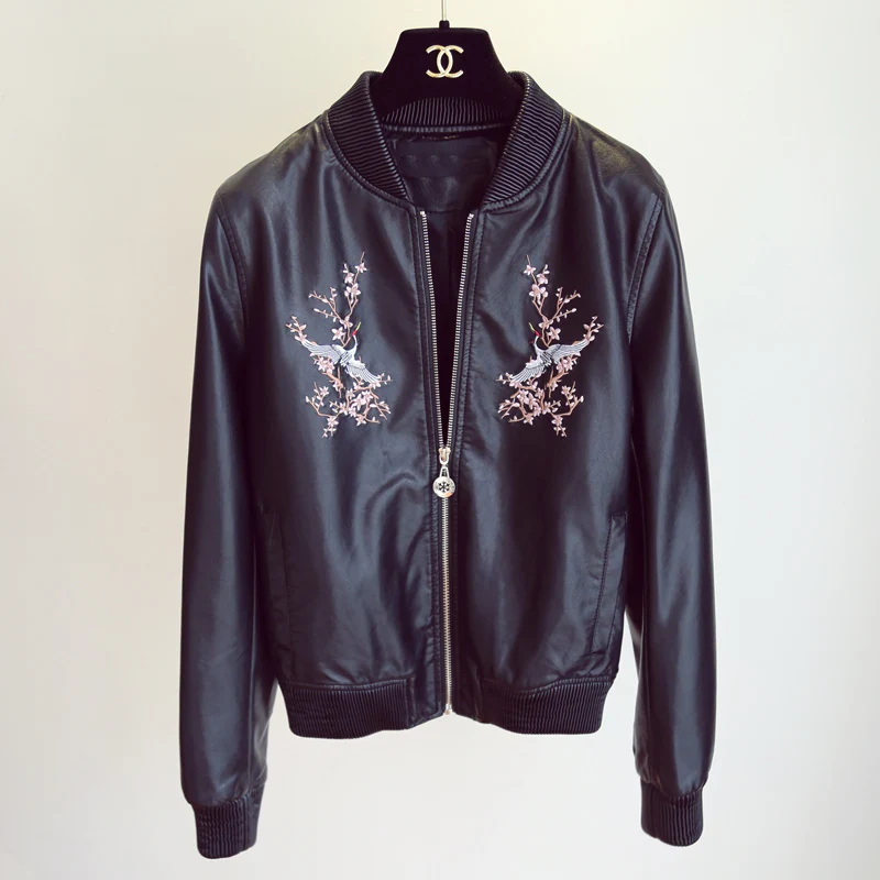 Fitaylor новая осенне зимняя женская куртка из искусственной кожи с круглым вырезом