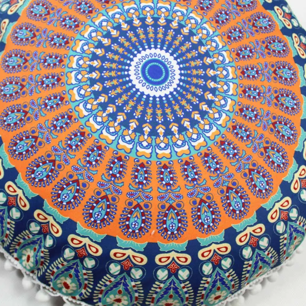 Индийские подушки с рисунком Мандала круглые богемные домашние подушки Pillowsham Подушка Pillowsham декоративные подушки украшения для дома Подушка Горячая#20