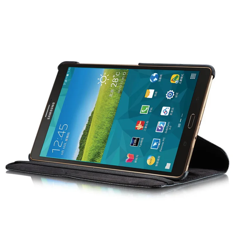 SM-T700 T705 чехол для планшета для samsung Galaxy Tab S 8,4 дюймов T700 T705 360 Вращающийся флип-чехол из искусственной кожи smart cover Funda Capa