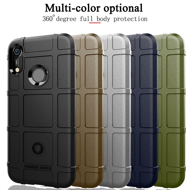 Ударопрочный резиновый чехол для Huawei Nova 3 3i 3e 4 4e армейский зеленый силиконовый