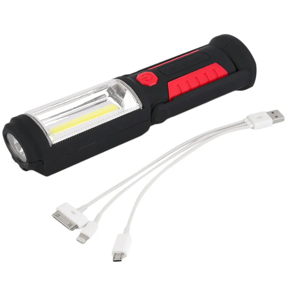 Технология ручной фонарик светодиодная лампа Рабочий свет с USB зарядным портом