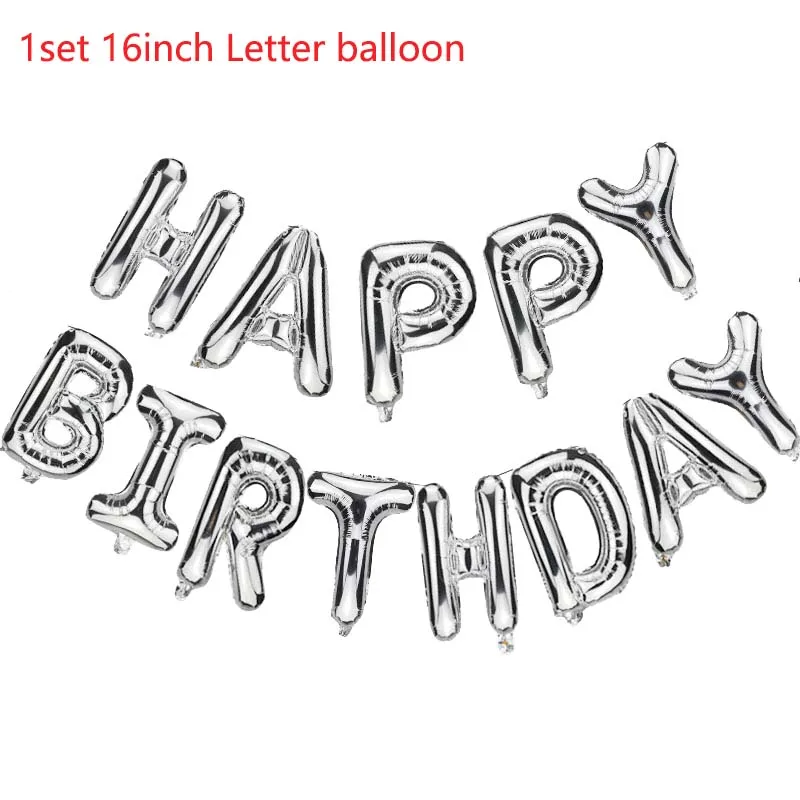 SL Letters Ballons Воздушный шар с днем рождения, украшение для дня рождения, для взрослых и детей, фольга, буквенные шары, баннер, игрушки, надувные шары S8XN - Цвет: SL Letters Ballons