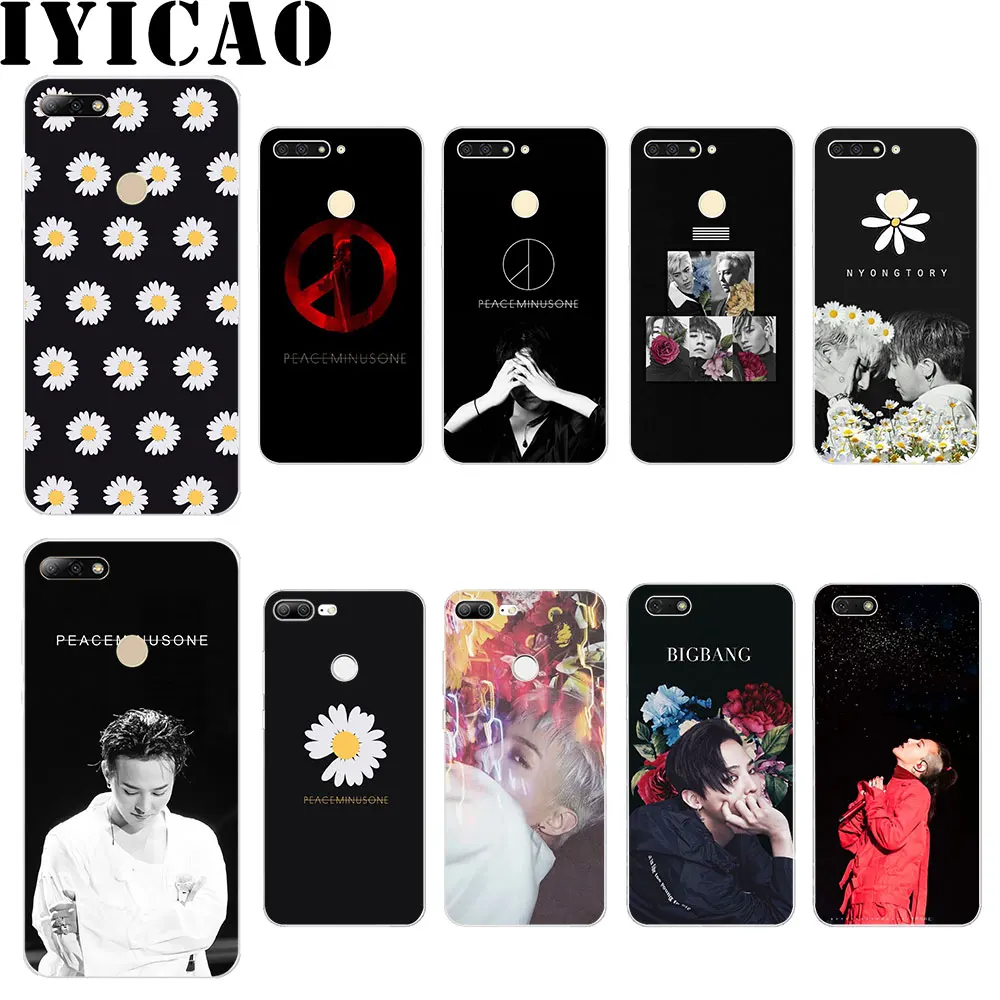 IYICAO G dragon peaceminusone футляр для huawei Y5 Y6 Y7 2017 Prime 2018 Y9 2019 крышка|Чехлы-накладки| |