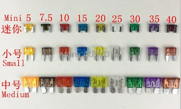 

Car Fuses 27values Total 300pcs Mini Small and Medium Size 5A 7.5A 10A 15A 20A 25A 30A 35A 40A Auto Fuse