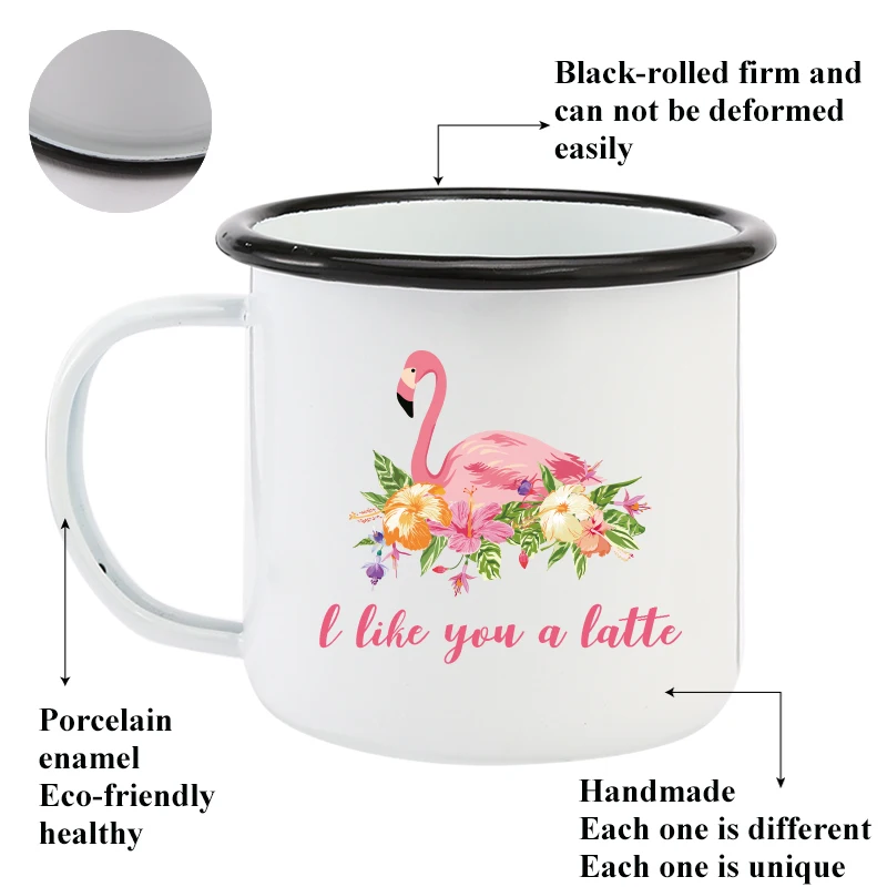 Фламинго для офиса дома кофе двойного назначения чайные кружки простые черные