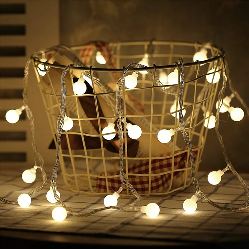 

Outdoor garland holiday LED String Lighting 10M 100 bulbs Globe String LED Bulb Lights for Indoor Wedding, Party Decoration