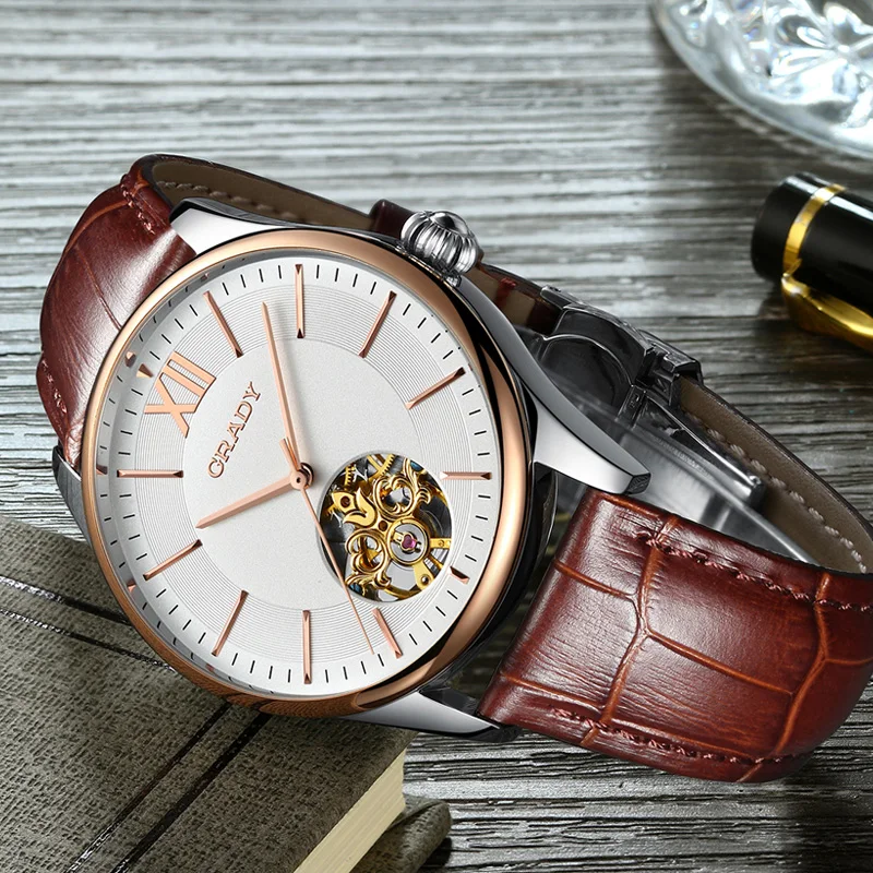 Мужские часы weide с автоматическим механическим каркасом водонепроницаемые