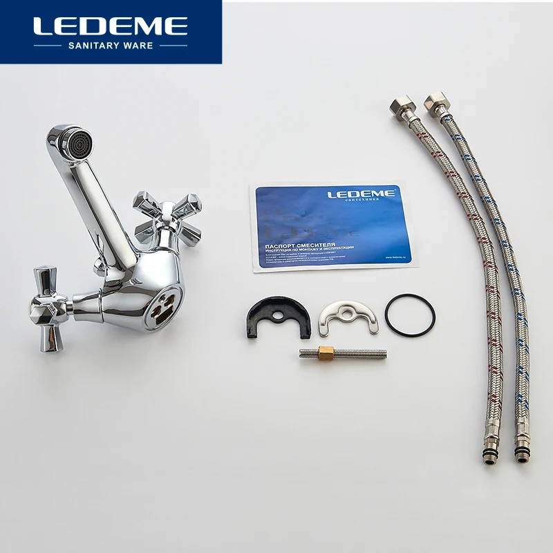 LEDEME Смеситель для умывальника латунь Цвет: хром L1090|basin mixer tap|mixer tapbasin faucet |