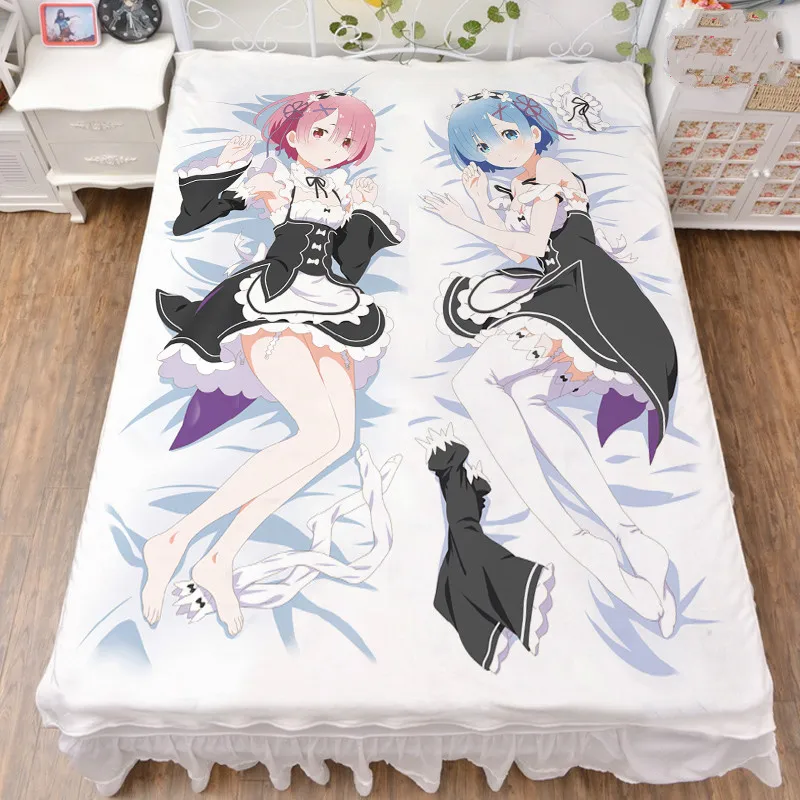 Re zero kara hajimeru isekai seikatsu Ram Rem Anime Otaku простыня покрывало постельное белье покрывало|bed