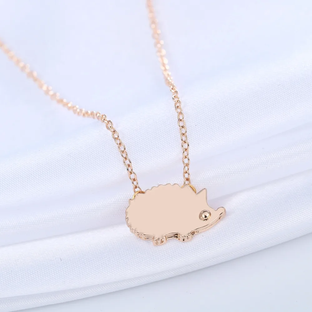 Kinitial 10 шт. цвета: золотистый Серебристый покрытием милый Ежик Цепочки и ожерелья