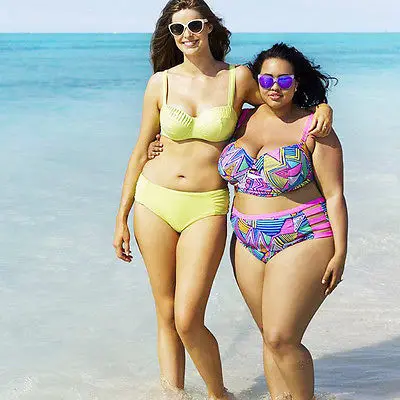 Плюс размер сексуальные Бохо цветочные наборы Бикини Лето Бандаж пуш ап мягкий