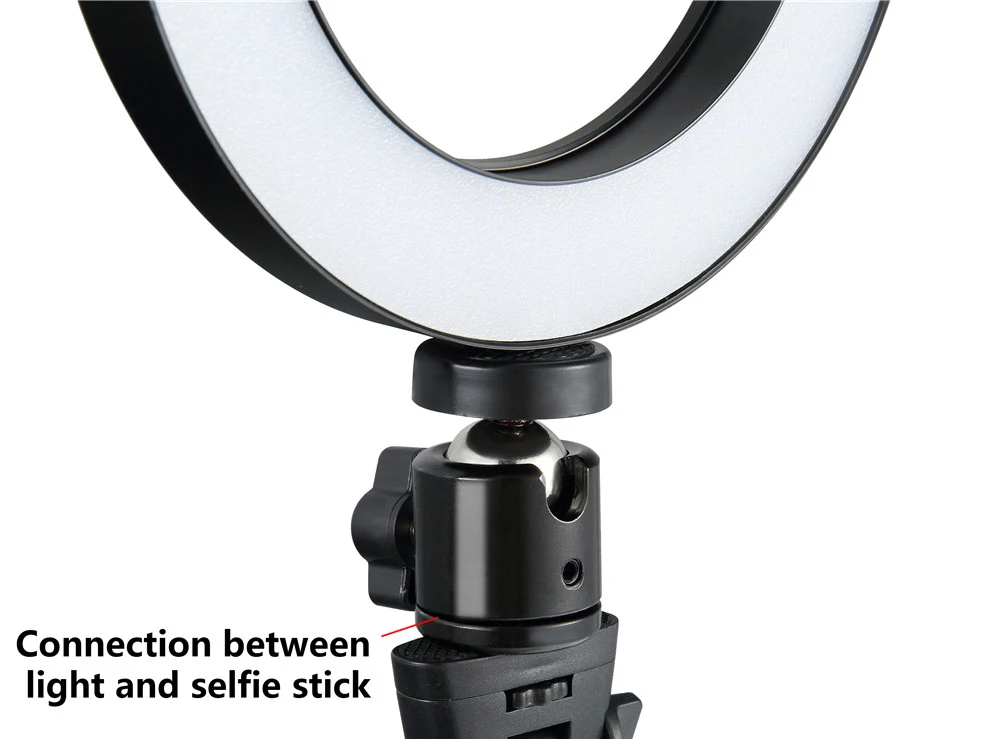 Efluky Selfie Ring Light 14/20 см с мини штатив-Трипод стойка освещения для фотографирования, светодиодный фонарь для IPhone X 8 7 6S Plus Android в прямом эфире