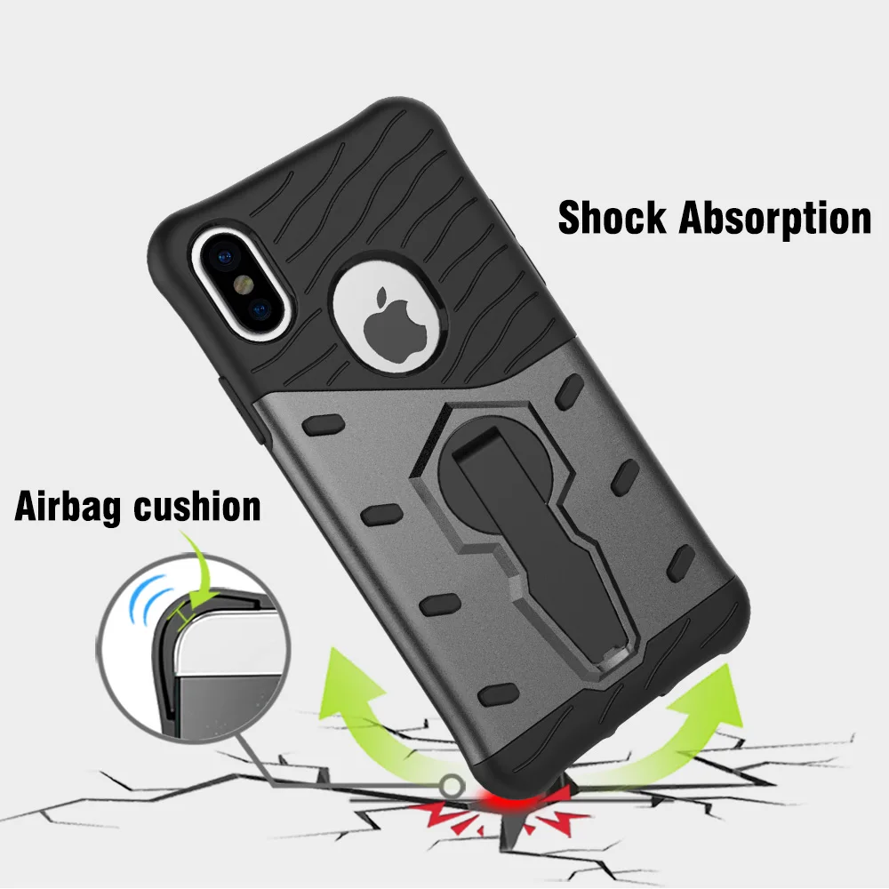 Pixpekoo для iphone х чехол противоударный бампер Подушки Slim Fit Панцири Защитная крышка