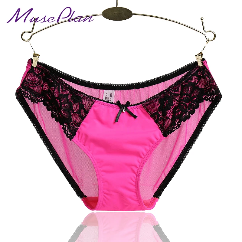 Женские сексуальные кружевные трусики бесшовные из дышащего хлопка нижнее бельё