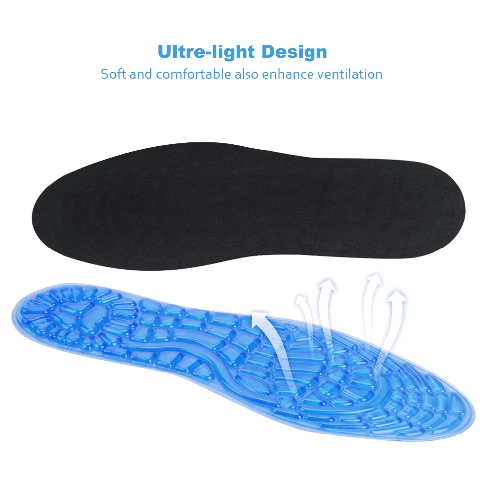 Силиконовые гелевые стельки для мужчин и женщин массажные ортопедические