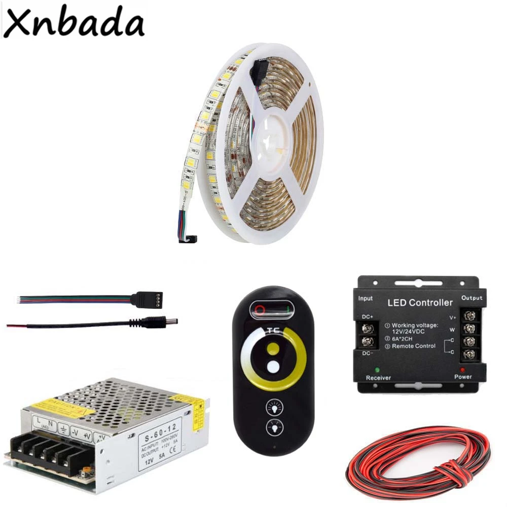 5 ~ 20 м SMD5050 Светодиодная лента цвет Temprature гибкий свет пульт дистанционного RF CCT Led