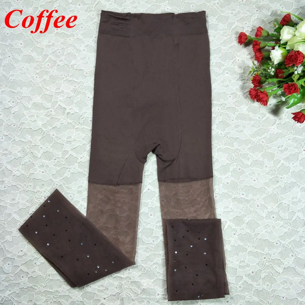 Coffee 1 шт., сексуальные модные дизайнерские женские тонкие блестящие стразы, колготки, колготки-чулки, Стрейчевые Колготки высокого качества - Цвет: Coffee