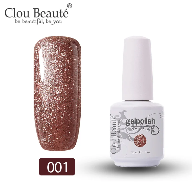 Clou Beaute Гель-лак для ногтей 15 мл полуперманентный УФ/светодиодный лак 47 цветов гель-краска для ногтей впитывающая белая слоновая кость грунтовка для ногтей - Цвет: 001