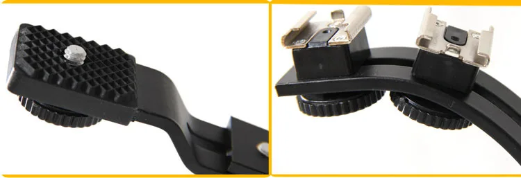 Новый c образный 2 горячий башмак двойной металлический кронштейн для вспышки