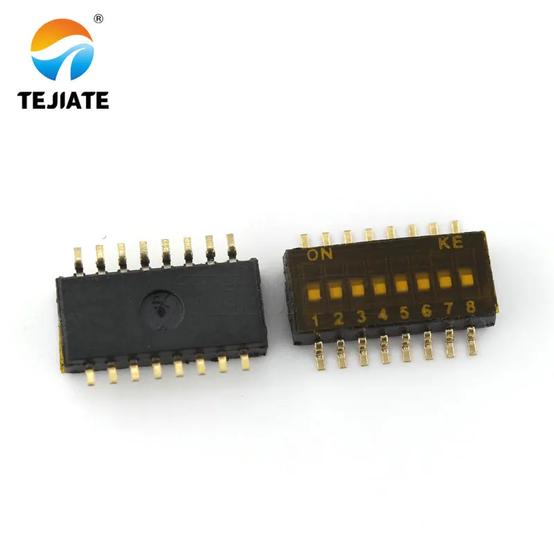 5 шт. Скользящий тип SMT переключатель SMD DIP 1 27 мм Шаг 2 ряда 4 контакта положения/8 Pin