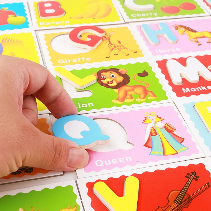 Алфавит ABC с буквами/цифрами детские деревянные поделки образовательные