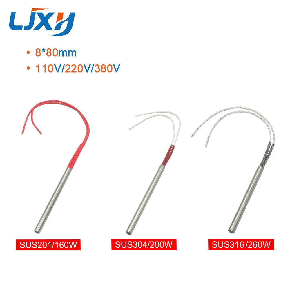 LJXH 2 шт. картридж нагревательный элемент одноконцевая электрическая тепловая