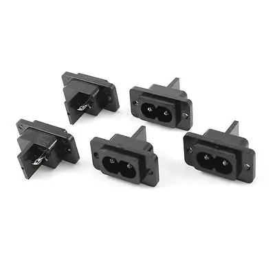 

5 шт. AC 250V 2.5A IEC320 C8 электрическая розетка черная