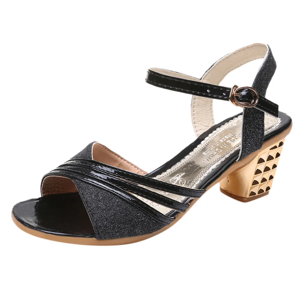 SAGACE женские туфли с открытым носком на высоком толстом каблуке Туфли платформе