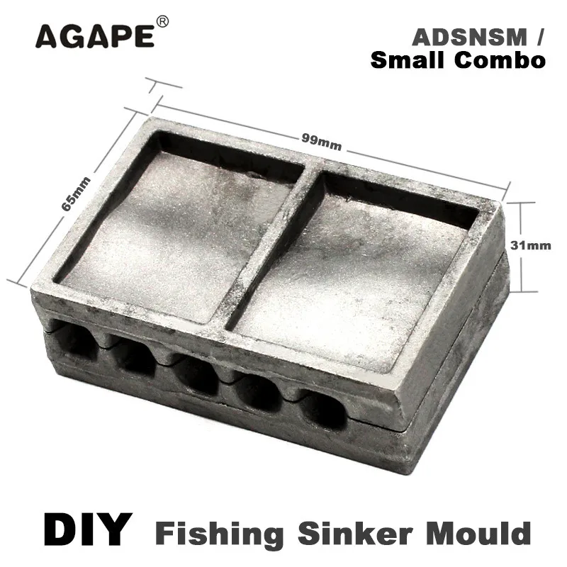 AGAPE DIY рыболовная грузила форма ADSNSM/небольшой комбинированный 28 г 56 84 5 полостей |