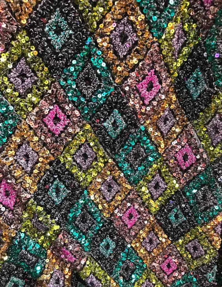 Последний стиль многоцветный блестки модный Африканский кружевной тюль