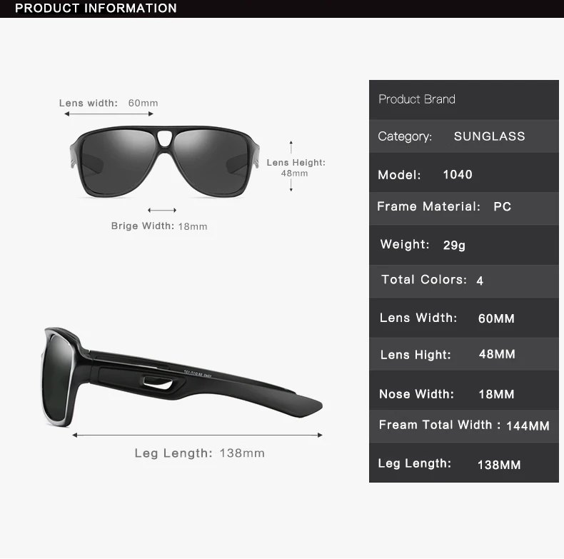 2019 мужские поляризованные солнцезащитные очки роскошные Брендовые с оправой из