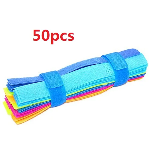 50pcRandom color mix Устройство для сматывания кабеля, 50 шт., органайзер для кабелей, управление, цветное зарядное устройство, держатель кабеля, шнур, управление, протектор, аксессуары для наушников - Цвет: 50pcRandom color mix