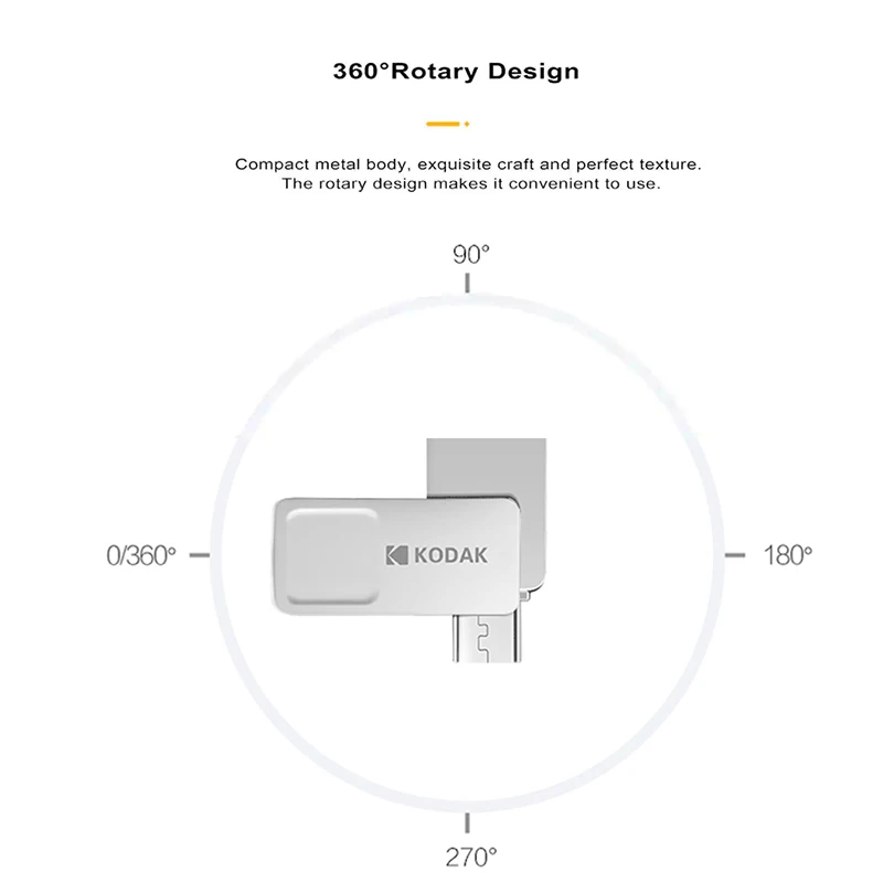 Kodak K223B металлический USB3.1 Micro USB двойной интерфейс флэш-накопитель 16 ГБ 32 64 Гб карта