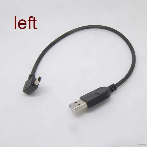 10 шт. 90 градусов левый угол USB тип A гнездо для Mini B 5 Pin Мужской кабель