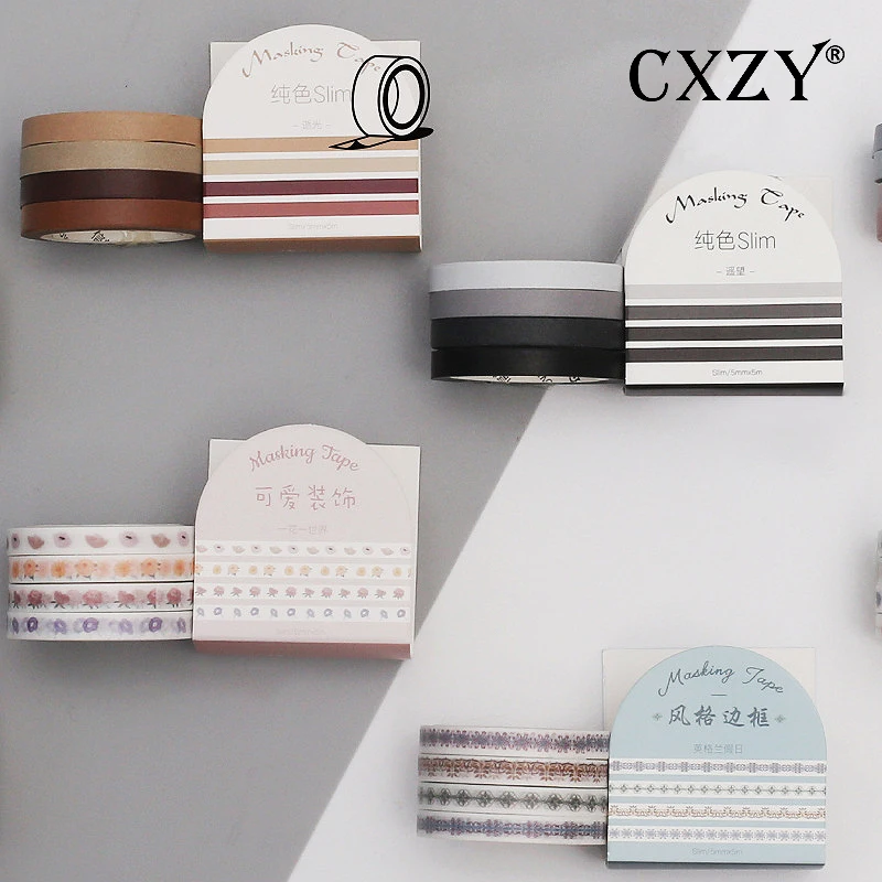 CXZY 4 шт./компл. Винтаж цветок завод Васи клейкие ленты декоративные маскировки